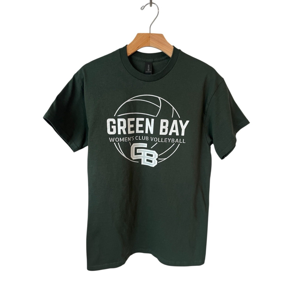 Green Bay Volleyball T Shirt Women Large Green